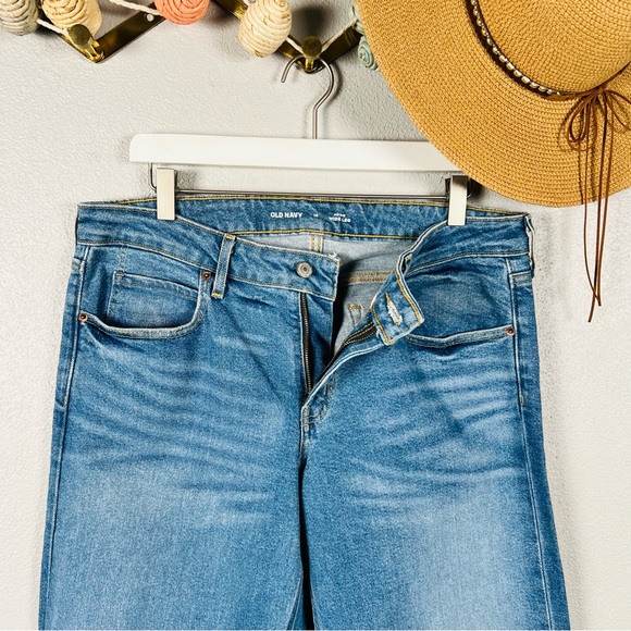 Old Navy Mid-Rise Wide Leg Denim Jeans Size 12 - Picture 4 of 8